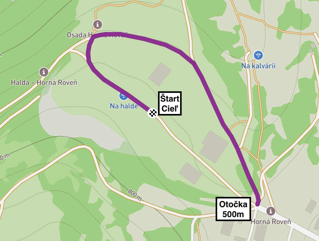 1000 m trasa
